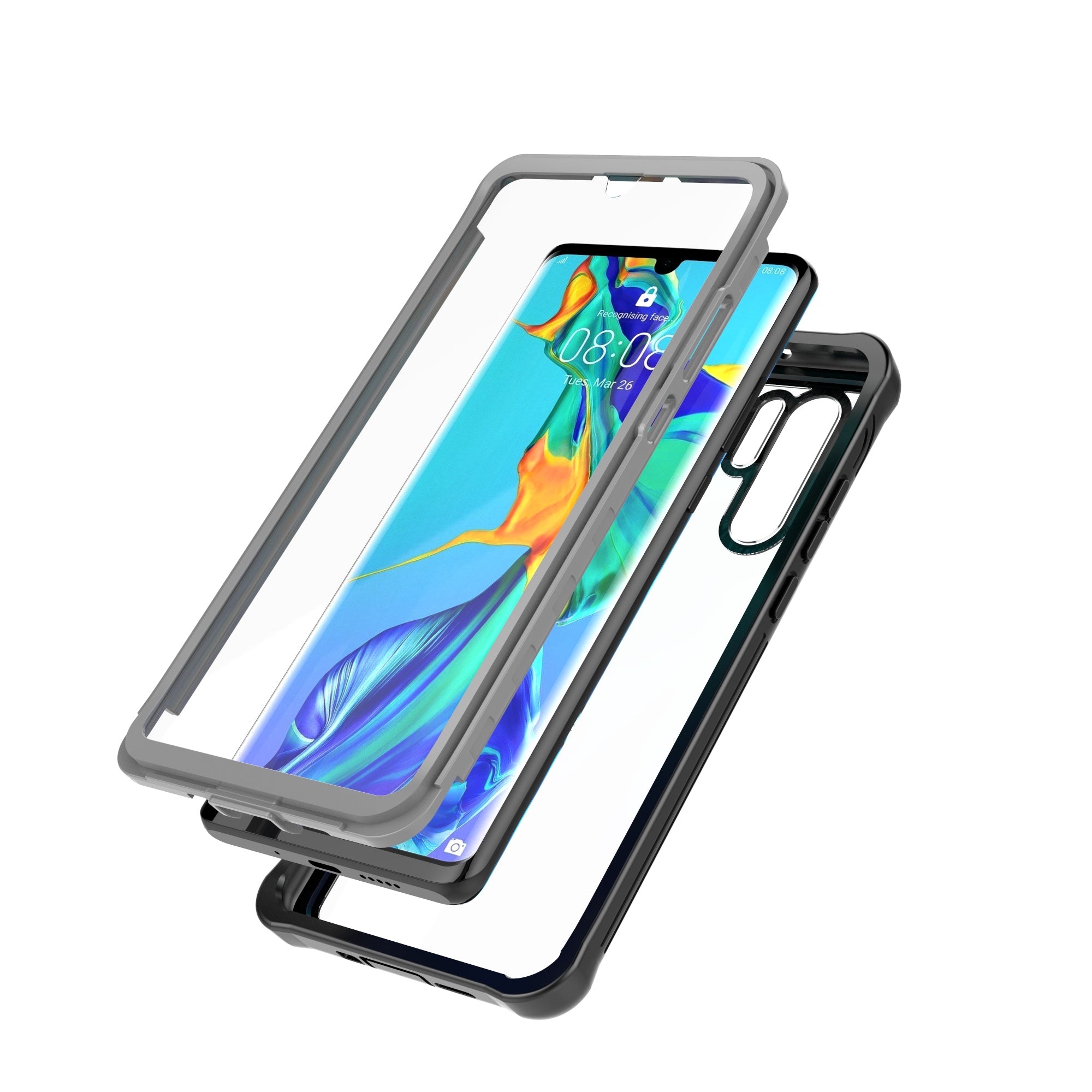 Full Body Protection Hard PC Phone Shell with PET Screen Film for Huawei P30 Pro Full Body Protection Hard PC Phone Shell with PET Screen Film for Huawei P30 Pro